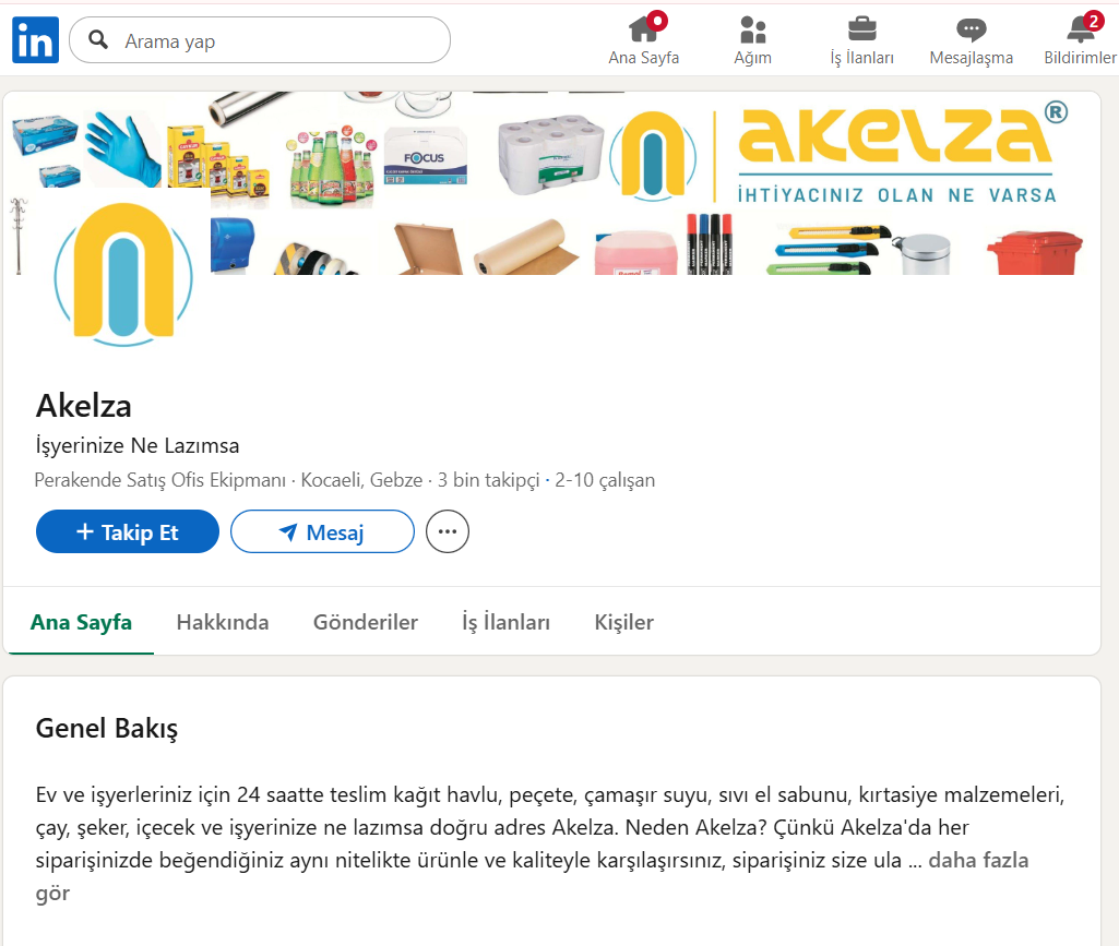 LinkedIn’den Seçmeler | Akelza Temizlik ve Ambalaj Tedariği